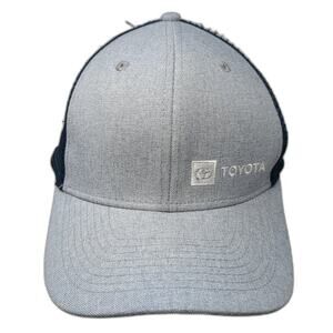 Toyota Outfitters Snapback Trucker Hat Gray One Size Embroidered Colorblock
